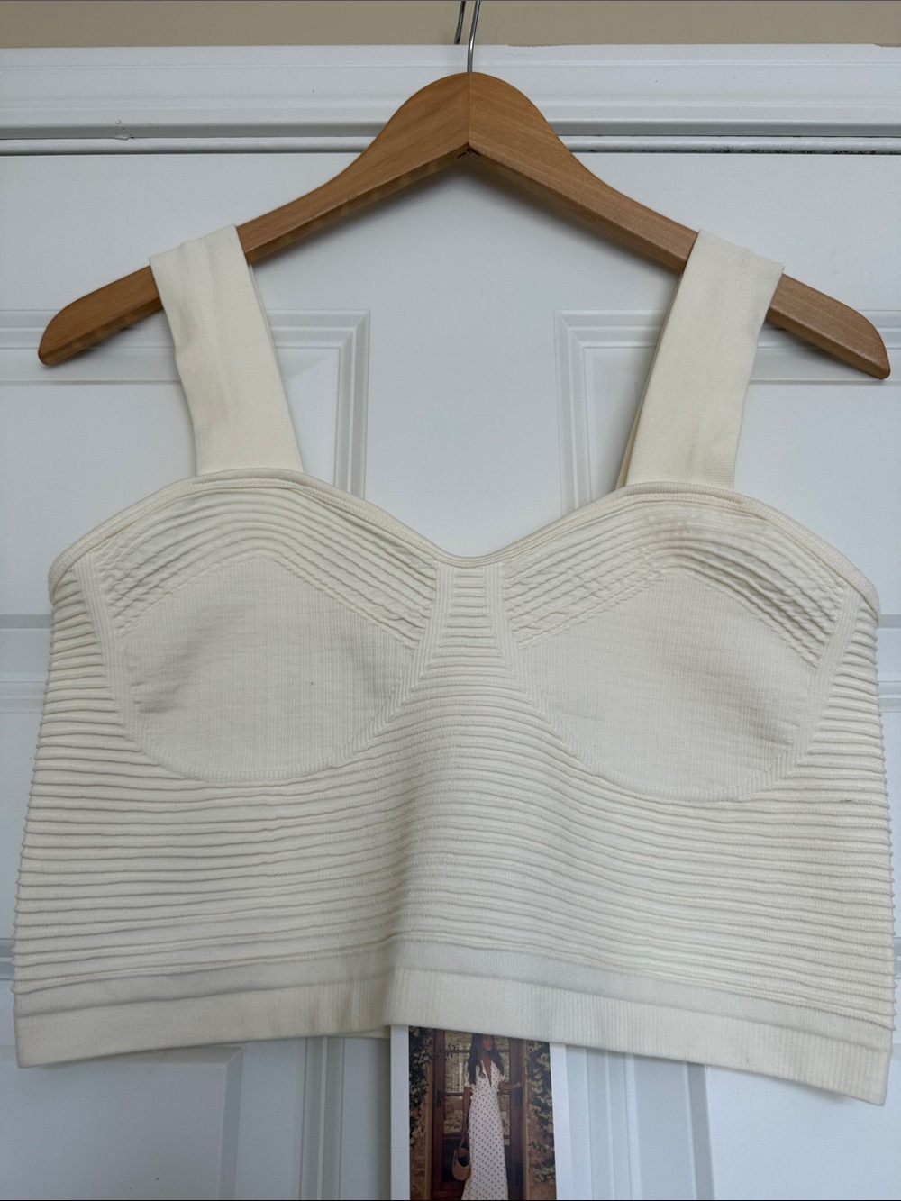 Sincerely Jules Crop Top Tank Large Beige New